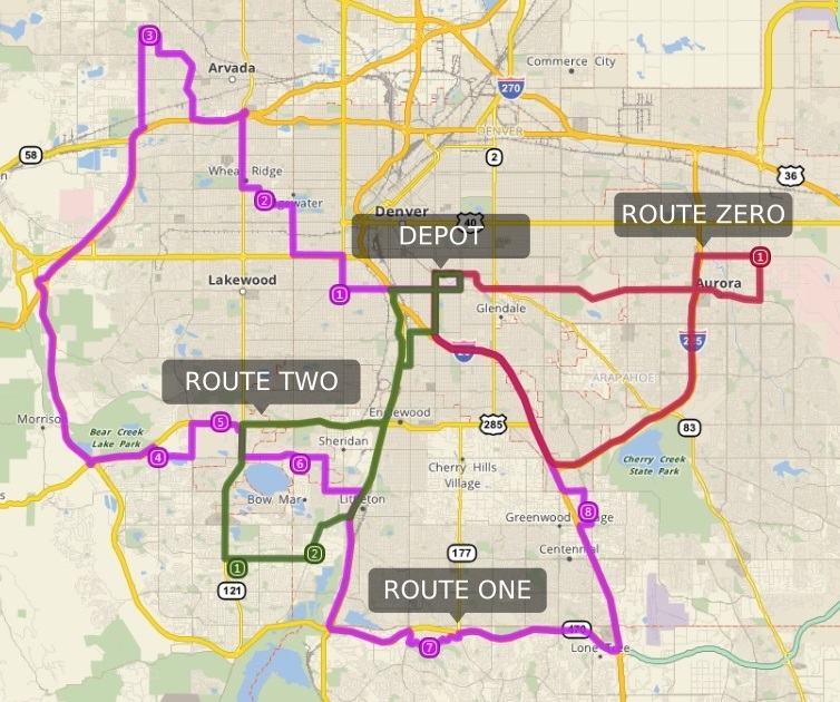 Image of the generated routes